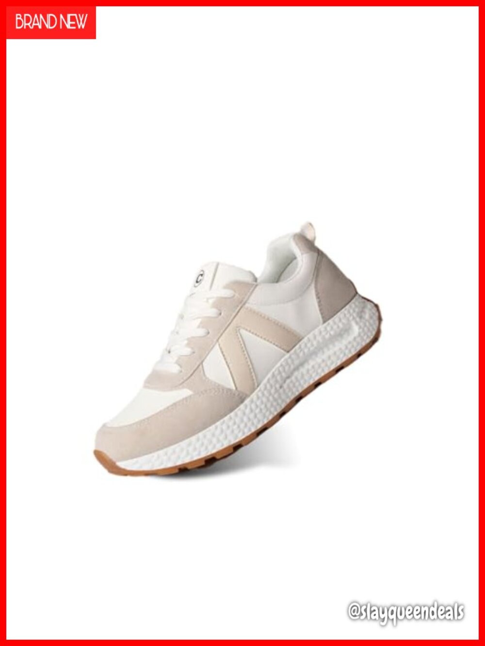 Women's Athletic Walking Shoes Lace-Up Platform Sneakers Comfortable Running